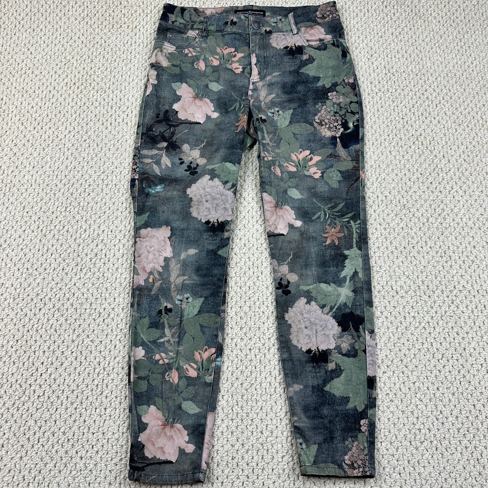 Peruvian Connection Jeans Womens 6 Multicolor Floral Camo Tapestry Stretch Pants